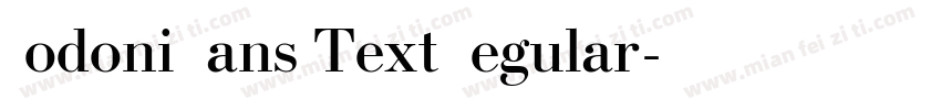 Bodoni Sans Text Regular字体转换
